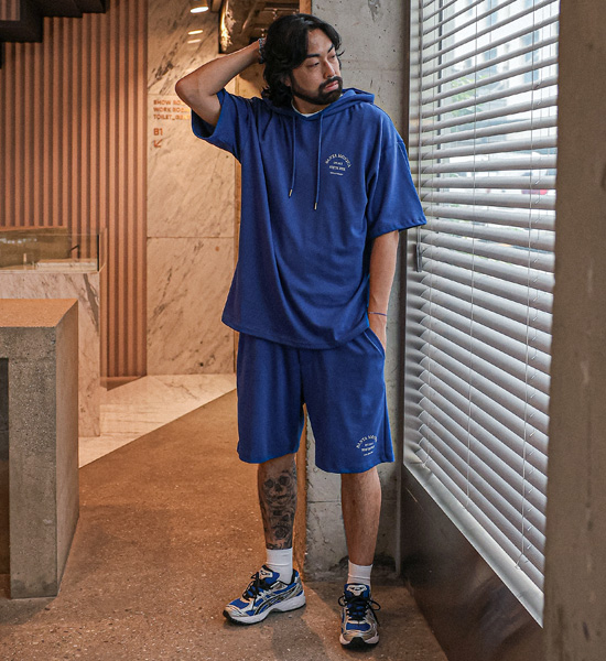 (XL-6XL)<BR>코타비 반팔후드+하파다 Banding Shorts