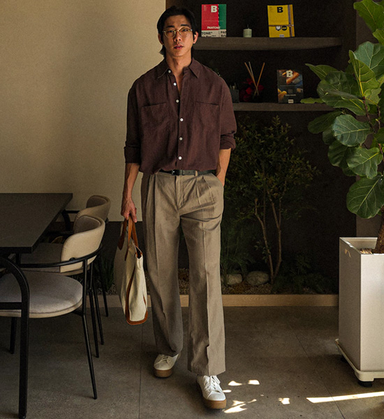 (M-6XL)<BR>로사린 a linen shirt B2516