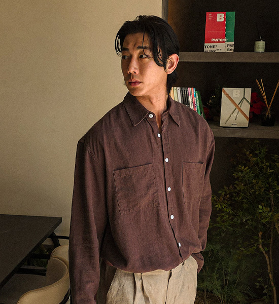 (M-6XL)<BR>로사린 a linen shirt B2516