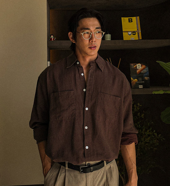 (M-6XL)<BR>로사린 a linen shirt B2516