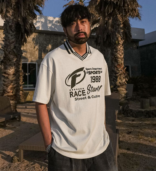 (XL-6XL)<br>트란카스 Open Collar Short T shirts T031