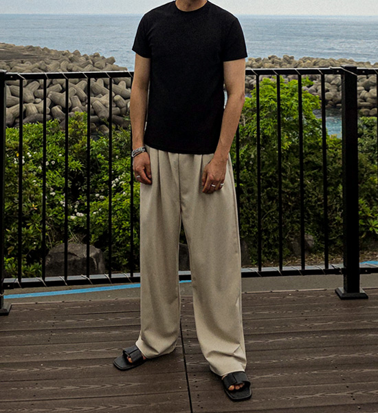 (M-4XL)<br>바랑카 wide fit Banding Slacks