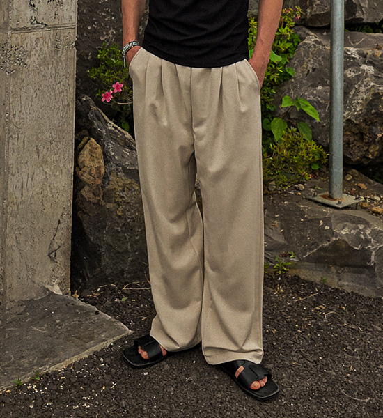 (M-4XL)<br>바랑카 wide fit Banding Slacks