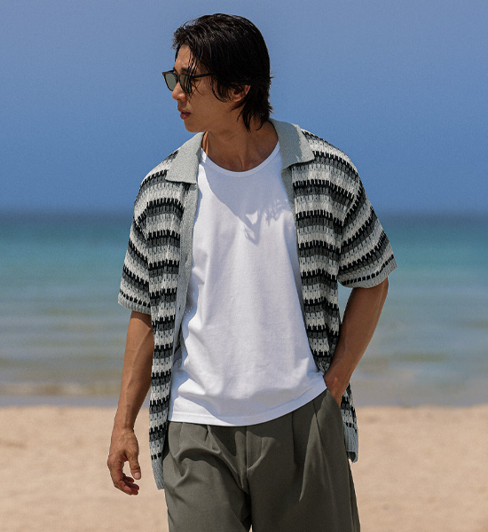 <font color="#FF0000">[Big ing EVENT product]</font><br>(XL-6XL)<BR>요프라 반팔카라가디건 S004