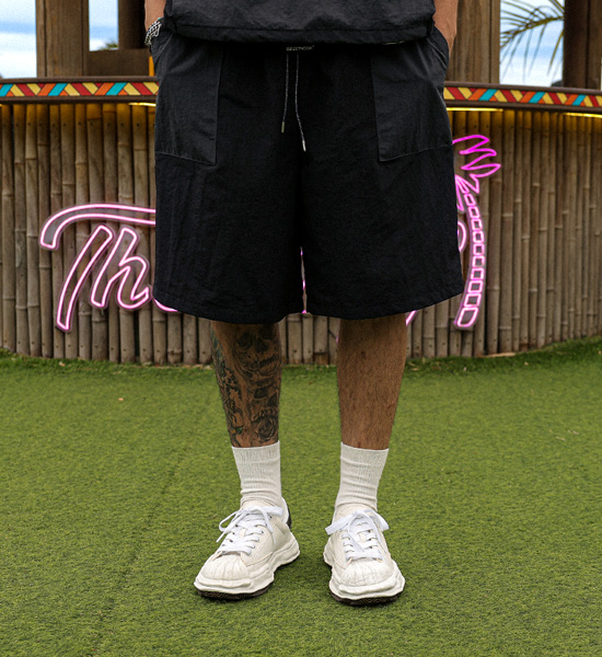 타르누어 nylon 후드나시+마탄사스 nylon Banding Shorts