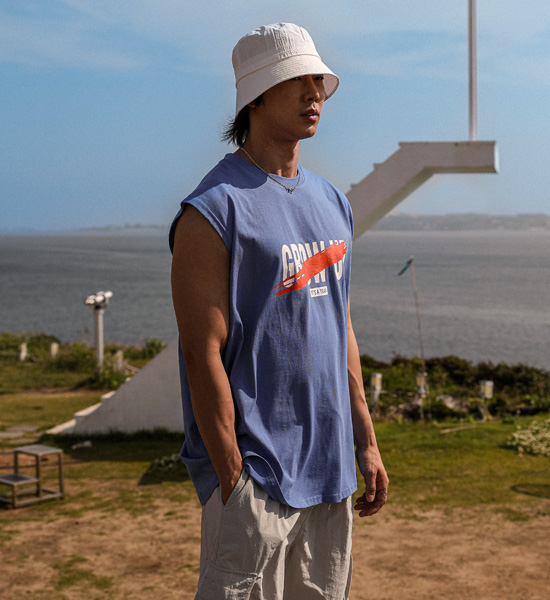 (L-5XL)<br>그로우업 Sleeveless shirts