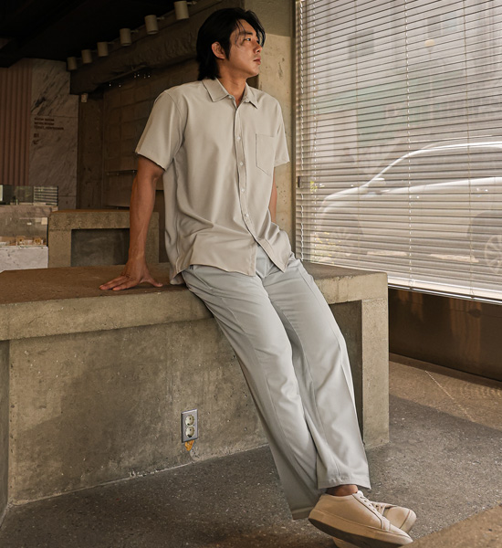 (L-5XL)<br>캐플란 Cooling spandex short-sleeved shirt
