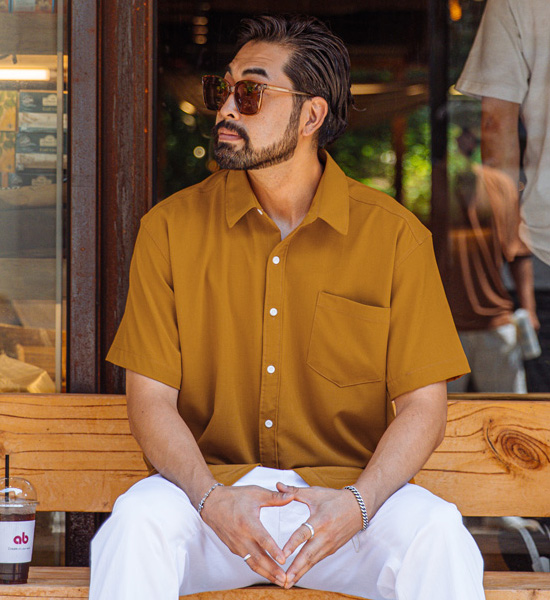(L-5XL)<br>캐플란 Cooling spandex short-sleeved shirt