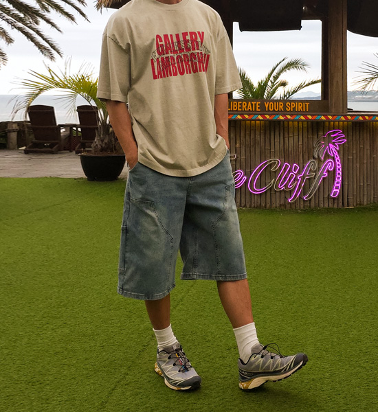 (XL-4XL)<BR>자코비나 pigment Short T shirts