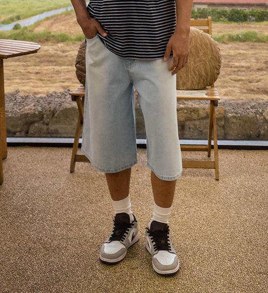(M-3XL)<BR>린다우 Bermuda denim shorts #64