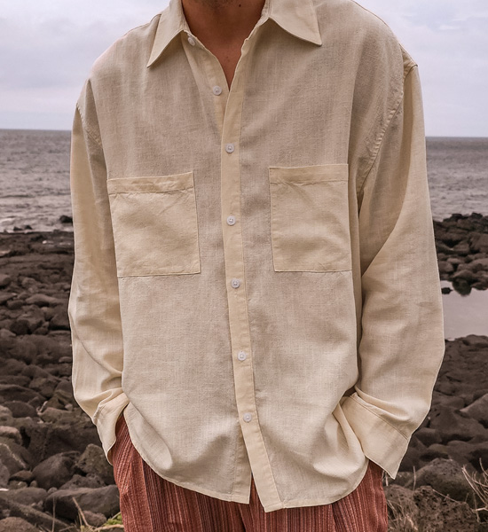(M-6XL)<BR>로사린 a linen shirt B2516