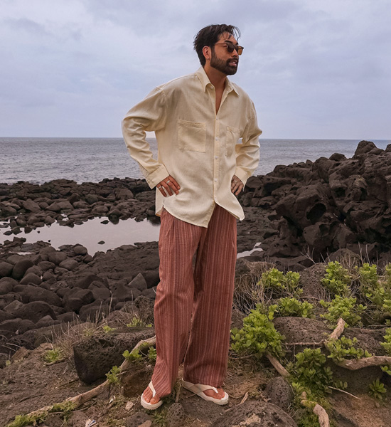 (M-6XL)<BR>로사린 a linen shirt B2516