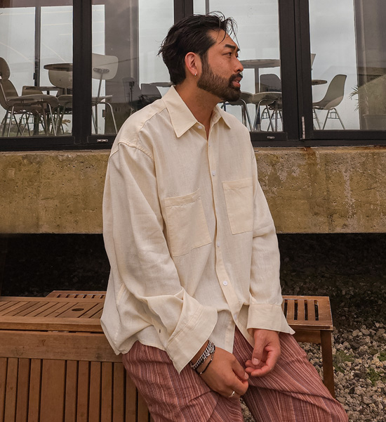 (M-6XL)<BR>로사린 a linen shirt B2516