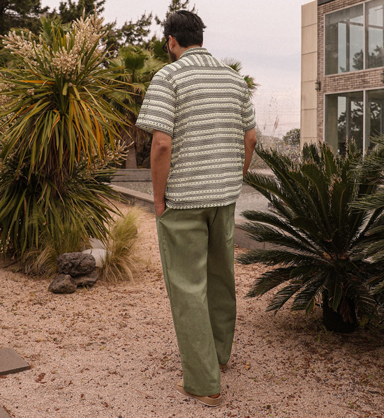 레슈노 Semi-wide fit banding pants S93