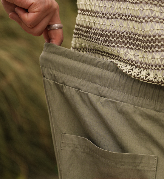 레슈노 Semi-wide fit banding pants S93