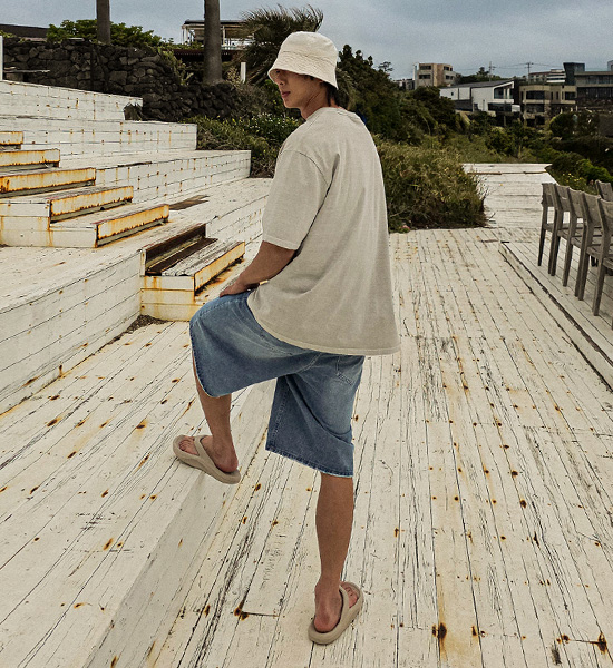 (M-5XL)<BR>글로고프 pigment Short T shirts