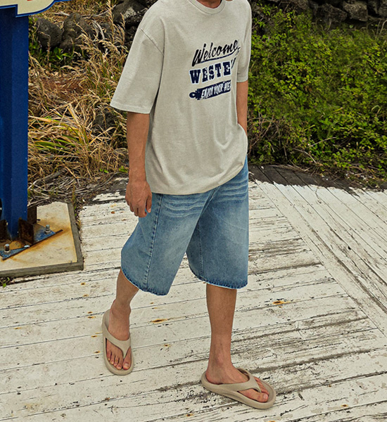 (M-5XL)<BR>글로고프 pigment Short T shirts