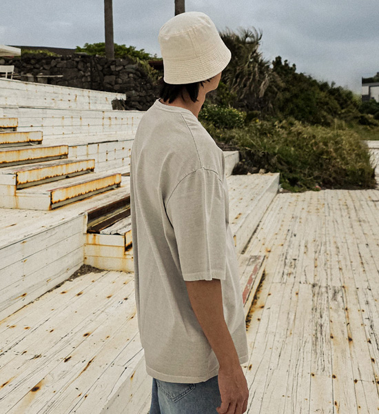 (M-5XL)<BR>글로고프 pigment Short T shirts