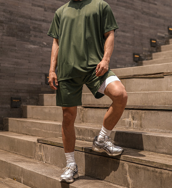 (M-6XL)<BR>해링턴 Mesh Banding Shorts<br><font color="#072c81"><B>[ W.DNA ]</B></font>