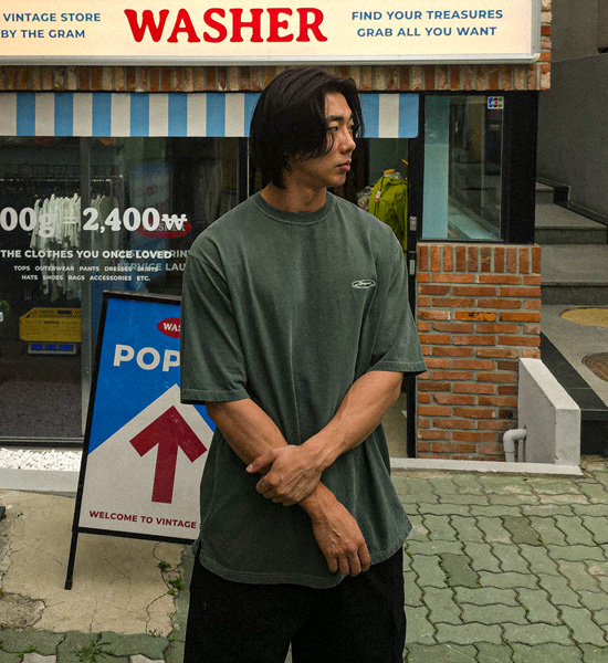 (L-5XL)<br>자비도프 pigment Short T shirts
