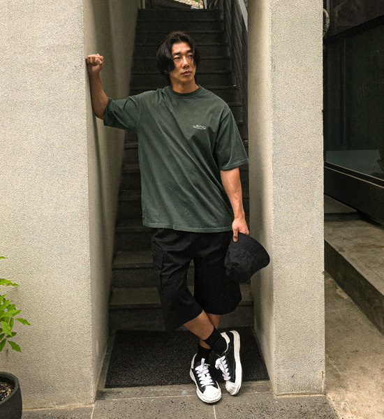 (L-5XL)<br>자비도프 pigment Short T shirts