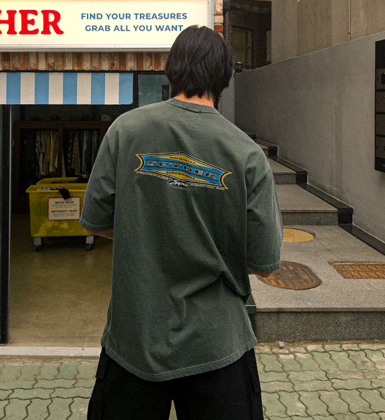 (L-5XL)<br>자비도프 pigment Short T shirts