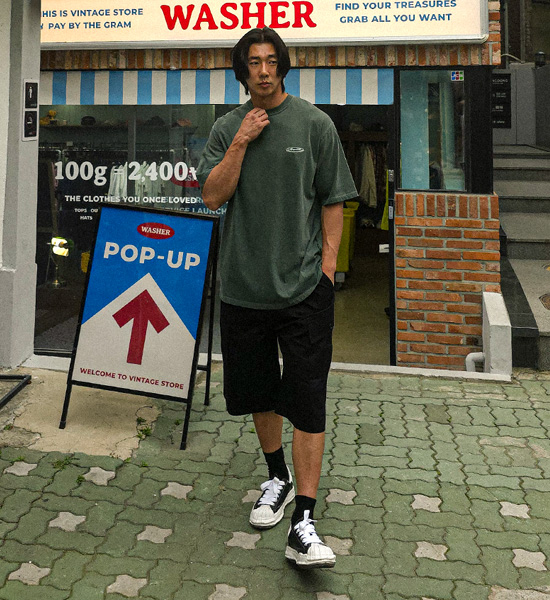 (L-5XL)<br>자비도프 pigment Short T shirts