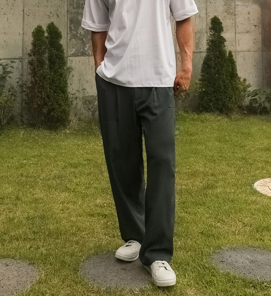 (XL-6XL)<BR>미슈키 Semi-wide fit 뒷밴딩팬츠 SET003-P