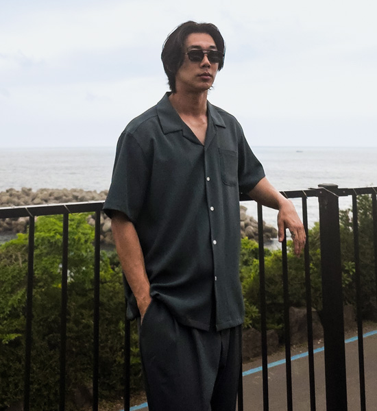 (XL-6XL)<BR>피온키 Open Collar short-sleeved shirt SET003-N