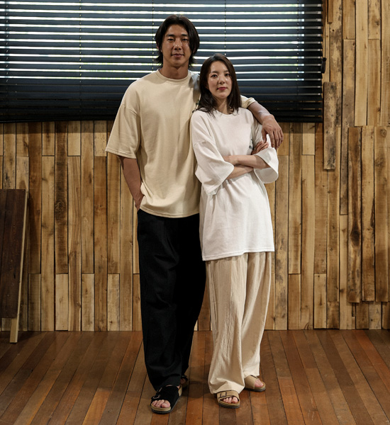 (M-4XL)<br>파슈카니 Semi-wide fit linen banding pants
