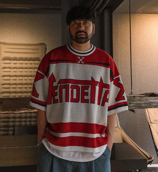 (XL-6XL)<BR>파트로브 short-sleeved knitwear
