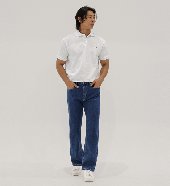 시노코사 short-sleeved collar T-shirt