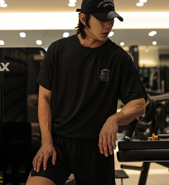 (M-6XL)<br>비그달 Cooling Short Sleeve Tee+오바네스 Cooling 레깅스밴딩반바지<br><font color="#072c81"><B>[ W.DNA ]</B></font>