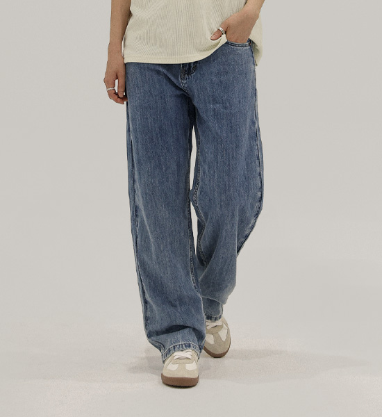 (28-40)<br>차빈 standard fit denim pants 8971