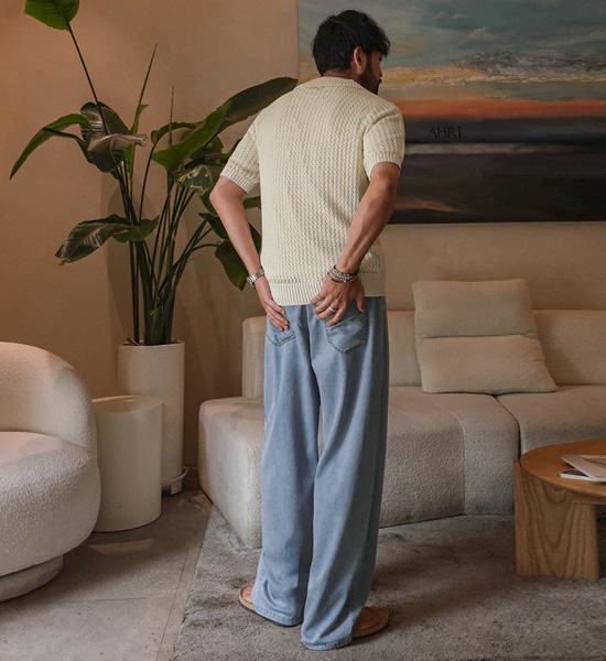 사모코프 short-sleeved collar knitwear