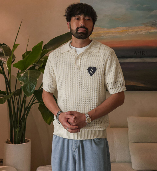 사모코프 short-sleeved collar knitwear