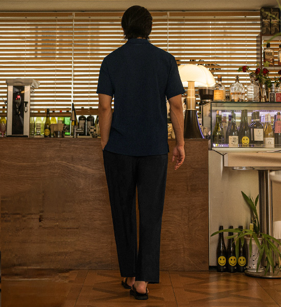 토코로아 Open Collar short-sleeved shirt