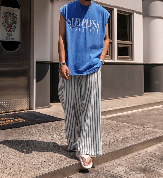 치르판 pigment Sleeveless shirts