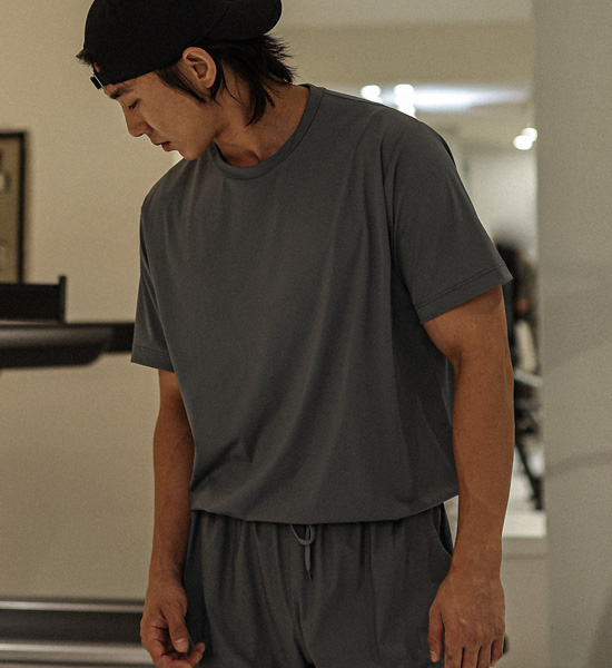 (L-6XL)<BR>알파샤 Cooling Short T shirts<br><font color="#072c81"><B>[ W.DNA ]</B></font><br><font color="#098a09"><B>Select length (Basic,Long+3cm)</B></font>