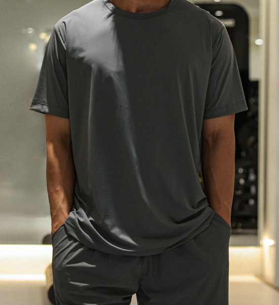 (L-6XL)<BR>알파샤 Cooling Short T shirts<br><font color="#072c81"><B>[ W.DNA ]</B></font><br><font color="#098a09"><B>Select length (Basic,Long+3cm)</B></font>