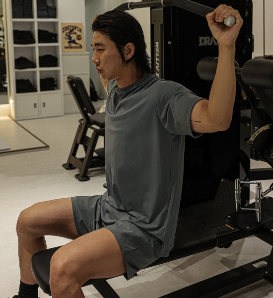 (L-6XL)<BR>알파샤 Cooling Short T shirts<br><font color="#072c81"><B>[ W.DNA ]</B></font><br><font color="#098a09"><B>Select length (Basic,Long+3cm)</B></font>