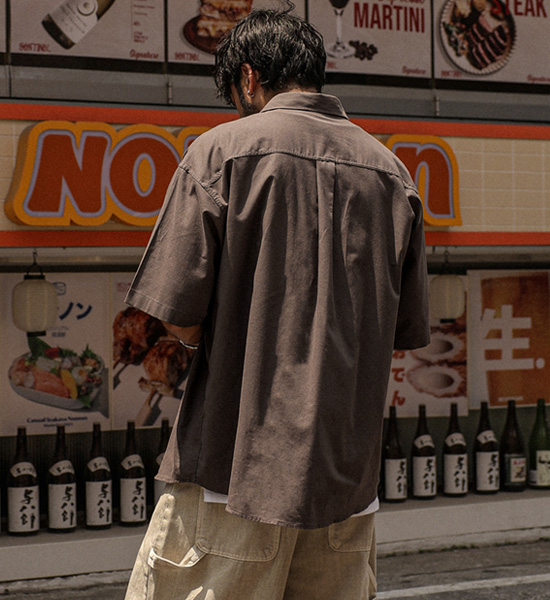 카르발라 linen short-sleeved shirt