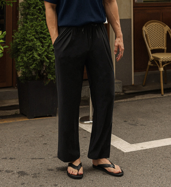 (L-6XL)<BR>티크리트 standard fit Cooling banding pants<br><font color="#072c81"><B>[ W.DNA ]</B></font>