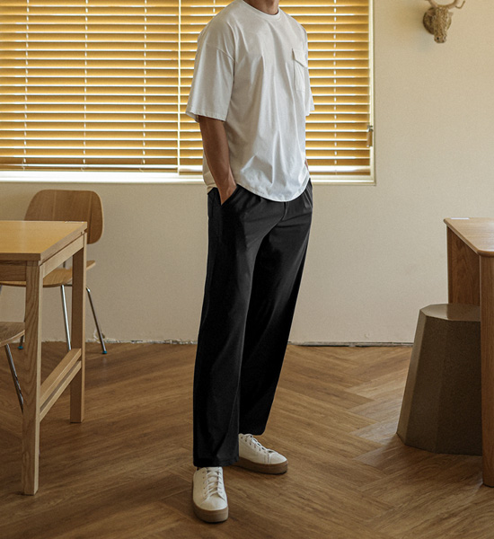 (L-6XL)<BR>티크리트 standard fit Cooling banding pants<br><font color="#072c81"><B>[ W.DNA ]</B></font>