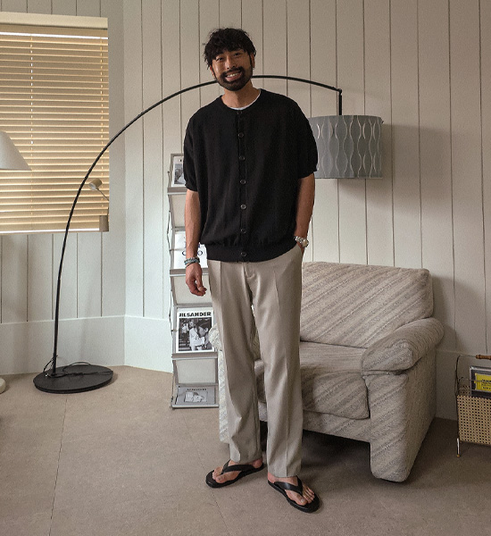 (XL-4XL)<br>타마란카 니트반팔가디건