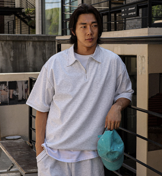 (L-5XL)<br>오이티 카라반팔티+마르틴키 Banding Shorts