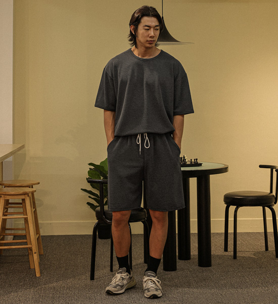 (L-5XL)<br>클로닝 엠보밴딩반바지