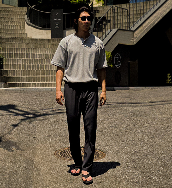 (L-4XL)<br>보니아토 Henley neck Short T shirts