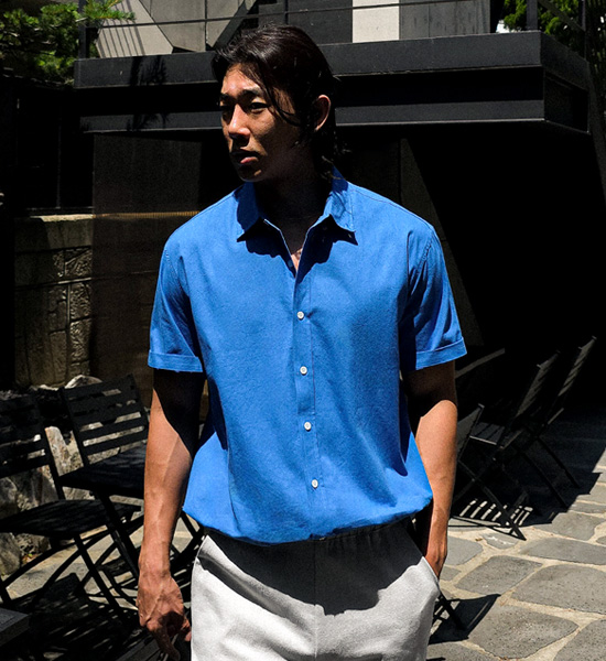 (L-4XL)<br>크리차우 short-sleeved shirt