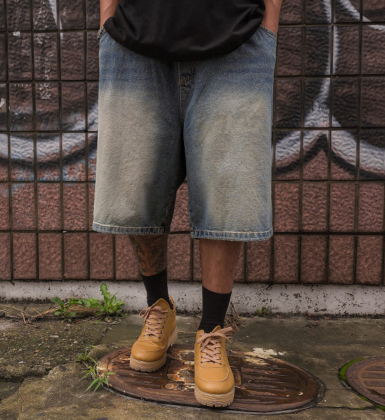 단바드 Bermuda denim banding shorts